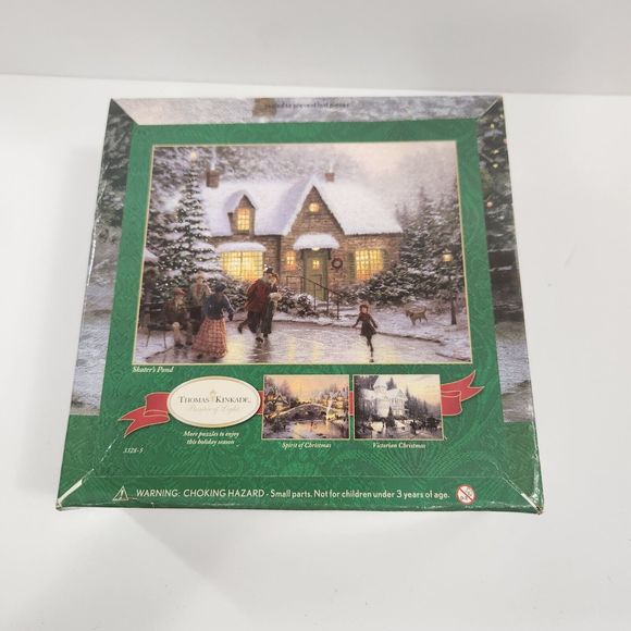 New Thomas Kinkade Skater's Pond 1000 Piece Jigsaw Puzzle Sealed - Picture 7 of 10